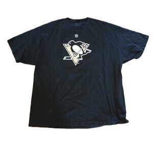 Pittsburgh Penguins Reebok T-Shirt Men’s 2XL Black NHL Tee Cotton